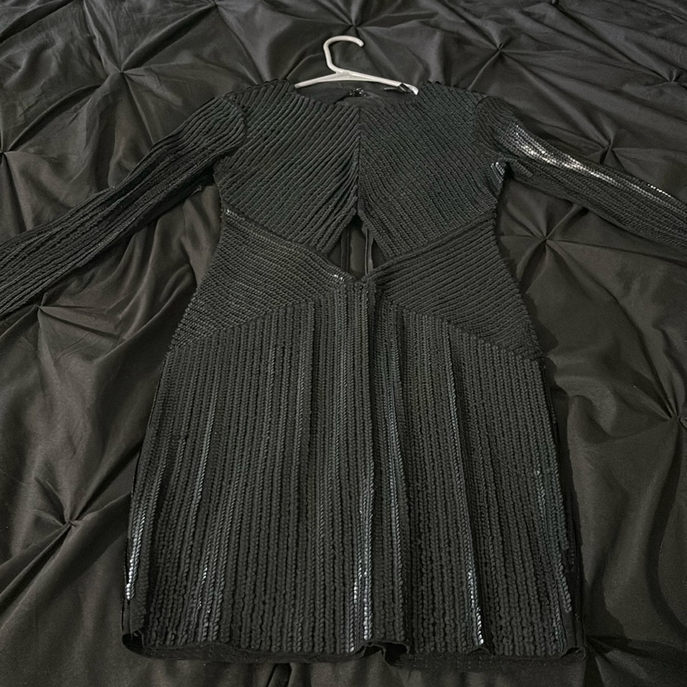 COPY - Beautiful sequence black dress from express with back out!